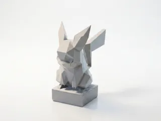 Brutalist Pikachu Sculpture Pokemon 3D Printable