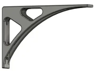 Heavy duty shelf bracket 390x250mm