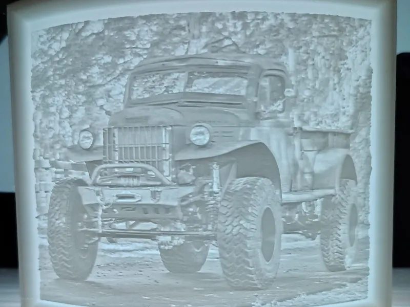 Dodge power wagon lithophane 