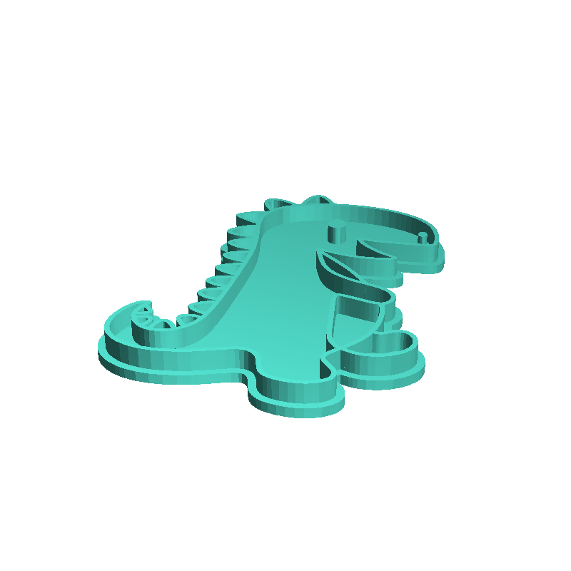 Dinosaurs cookie cutter set of 5 | 3D models download | Creality Cloud