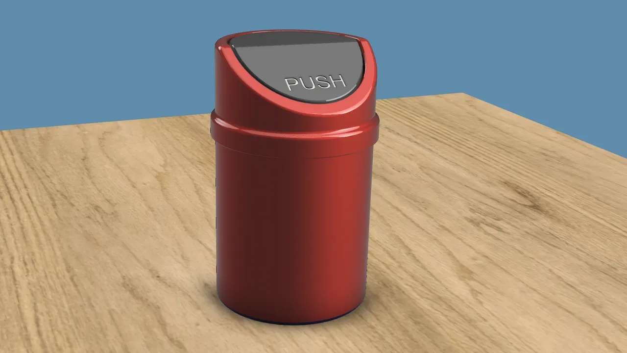 desktop trash can