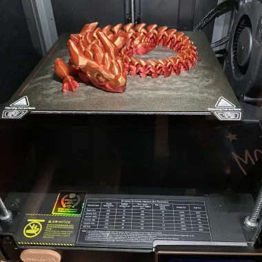 Articulated Dragon 005 - Crystallized - Print in place - STL-0