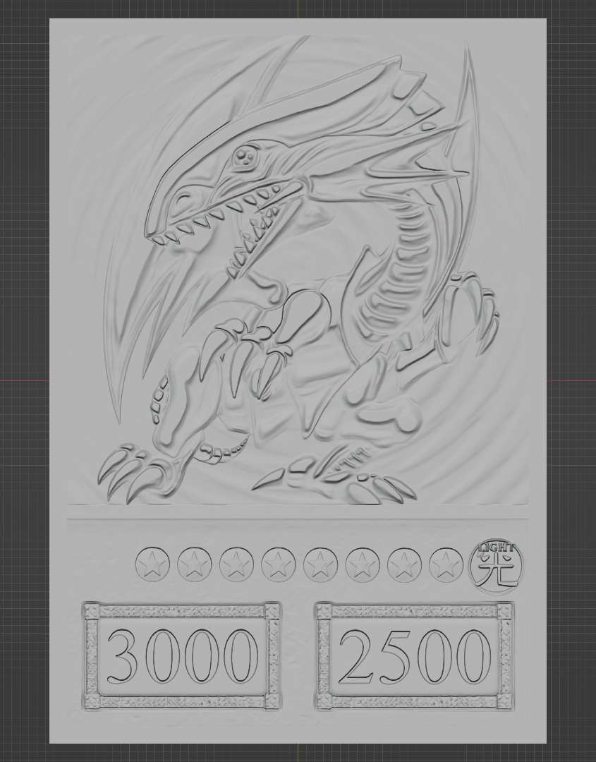 Blue eyes white dragonyugioh card 3D models download Creality Cloud