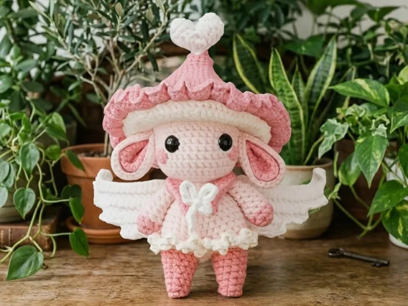 fée rose crochet 