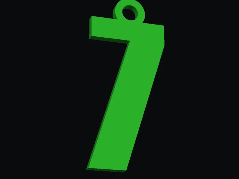 NUMBER 7 KEYCHAIN