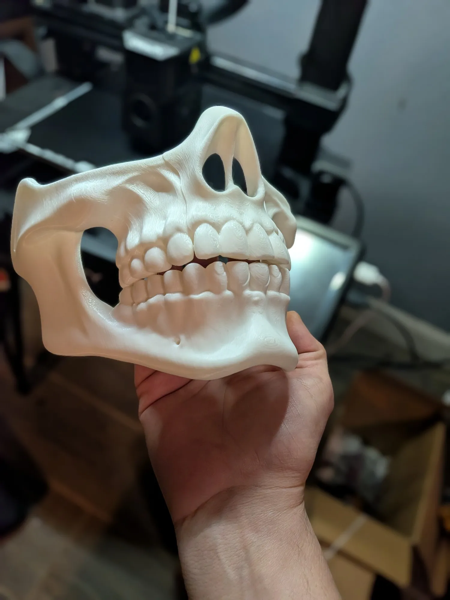 Halloween Mouth Covered Skeleton Mask-2
