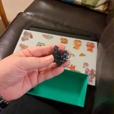 Articulated Pixel Heart Keychain-1