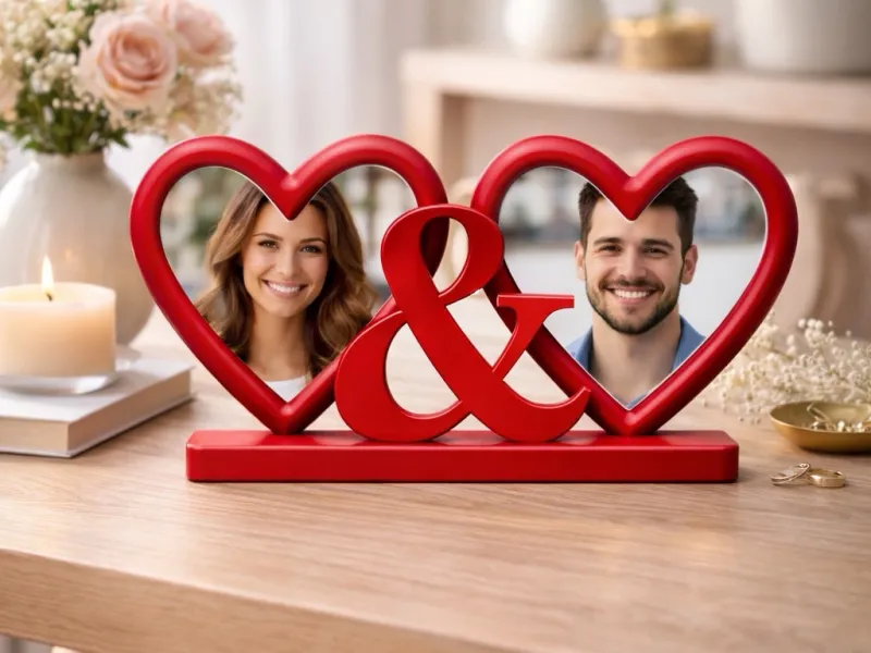 Fotolijst met liefdesharten