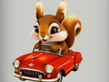 Squirrel in Car -1