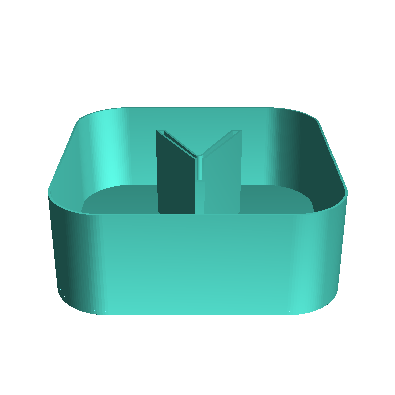 Square with a 'Y' letter, nestable box (v1)