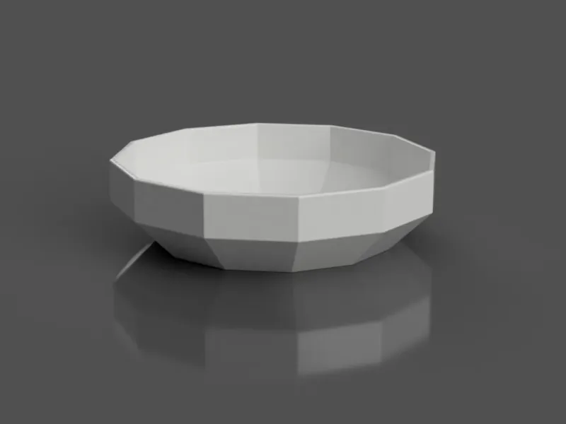 low poly bowl Tray Catchall