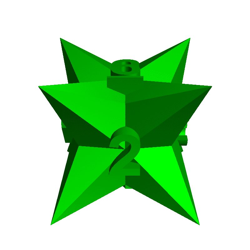 Morning Star Dice for D&D polyhedral set of 7