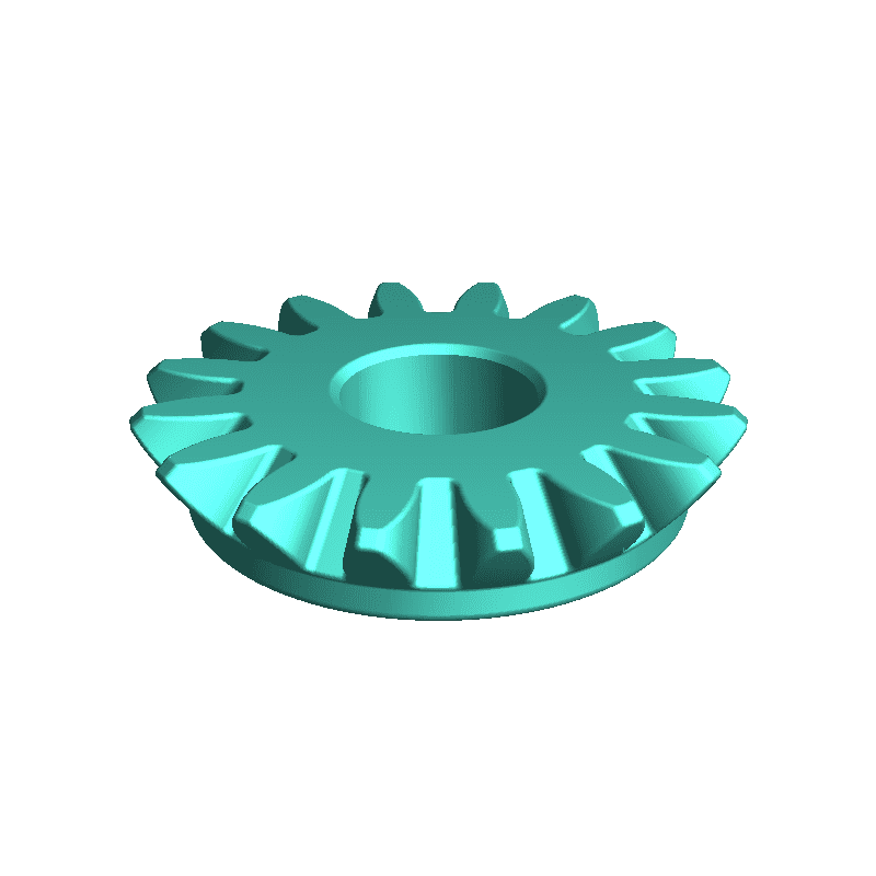 Head with 10 bevel gears