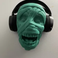 MUMMY HEAD WALL MOUNTED HEADPHONES HOLDER - NO SUPPORTS-3