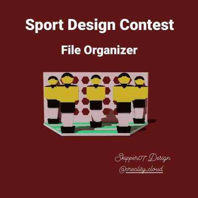 File Organizer Soccer Figure  3d model