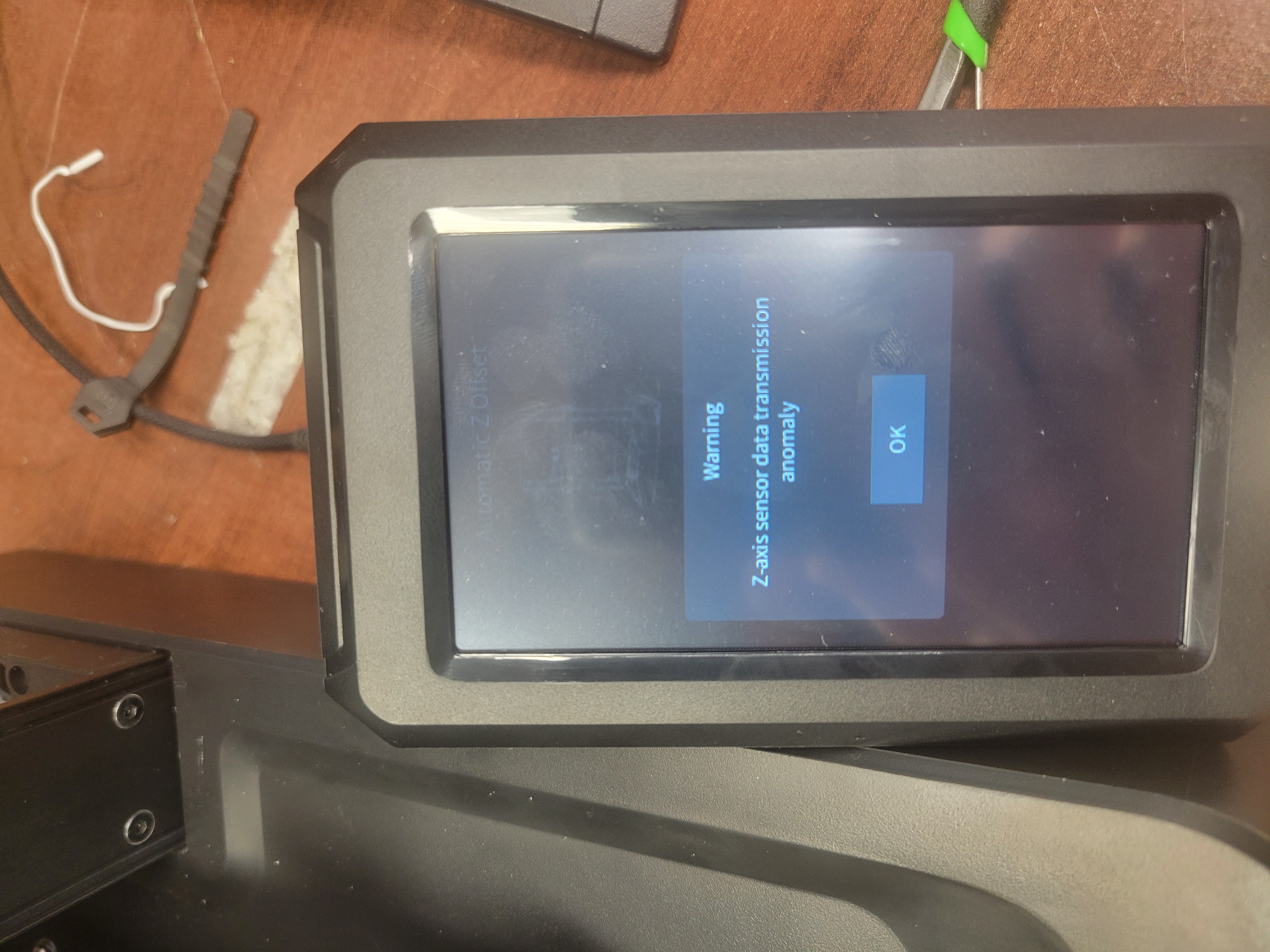 New Ender 3 v3 KE won't complete initial auto setup. I Get an error key ...