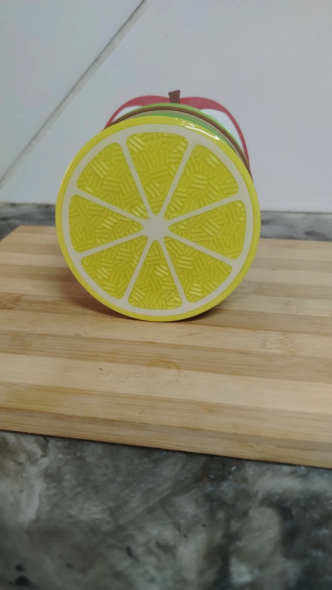 🍉 Fruit Fiesta Stack – 4 Slice Coaster Set 🍍-3