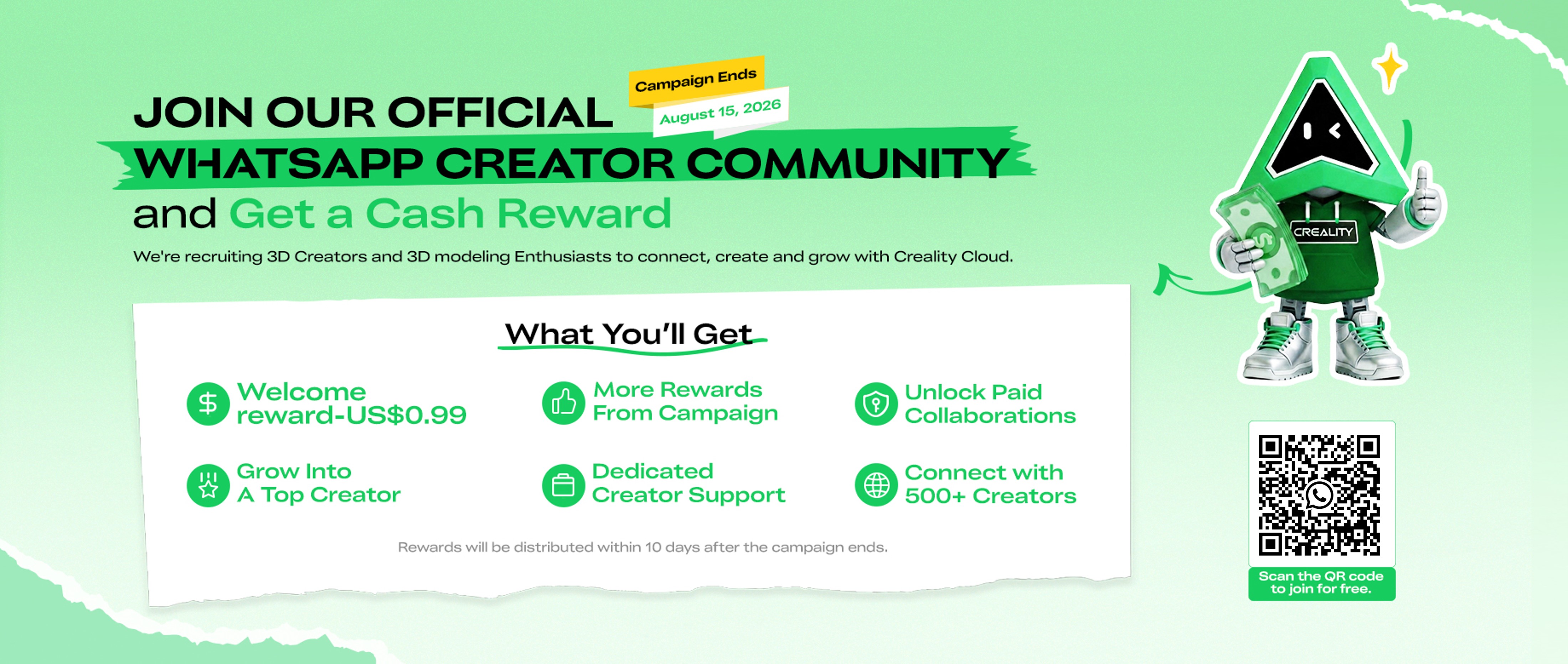 Join Our WhatsApp Creator Community & Get 💴US$0.99