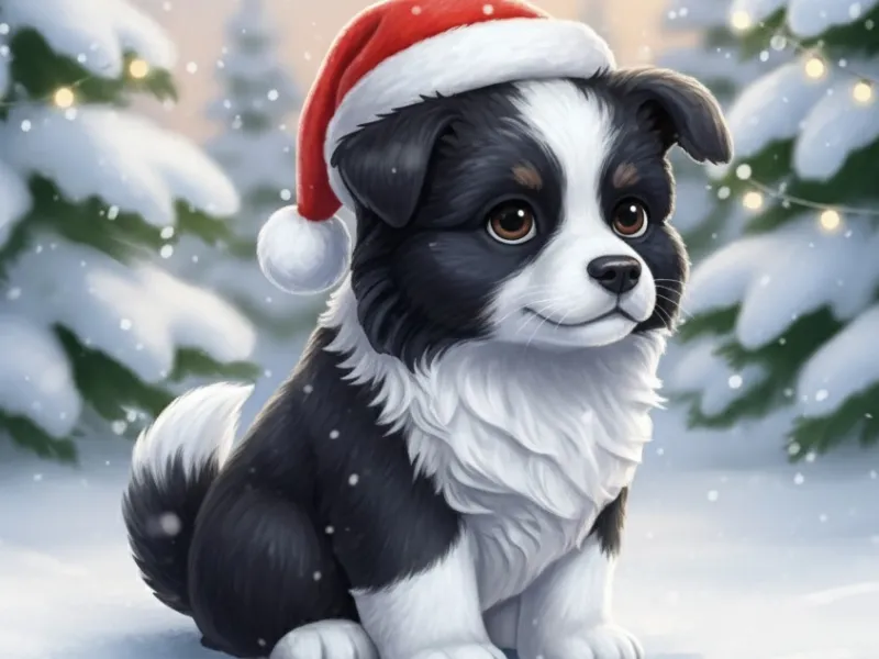 BORDER COLLIE - DOGGY CHRISTMAS