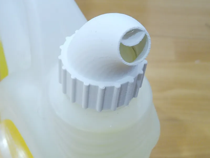 Funnel for pouring washer fluid into the car's reservoir