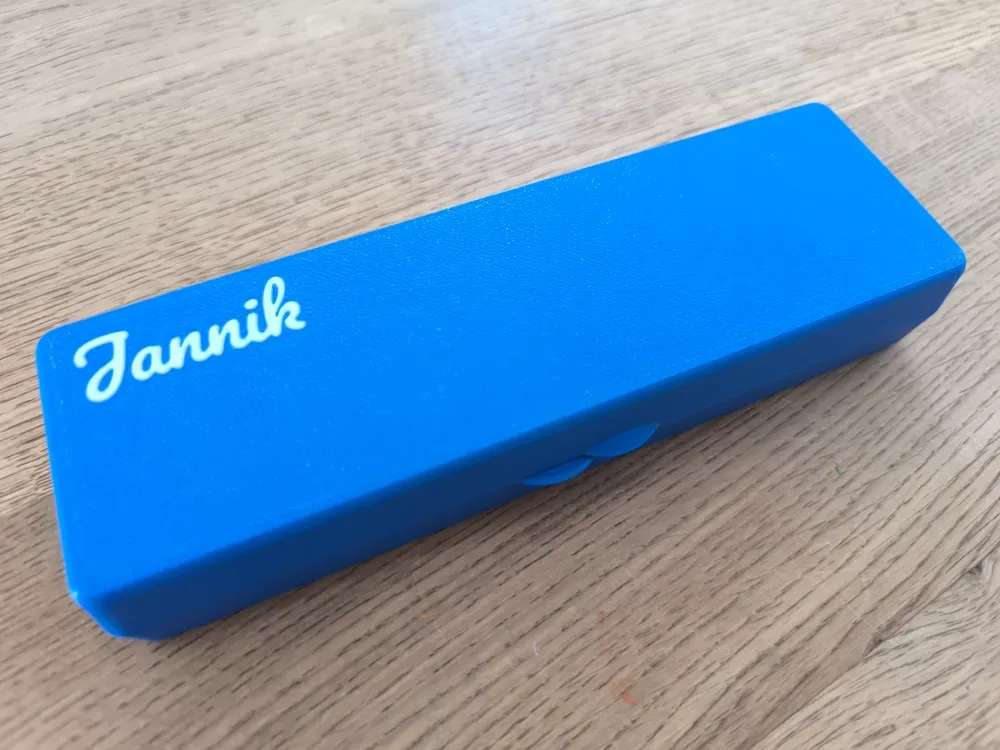 Custom Pencil Case with Stencil & Ruler

