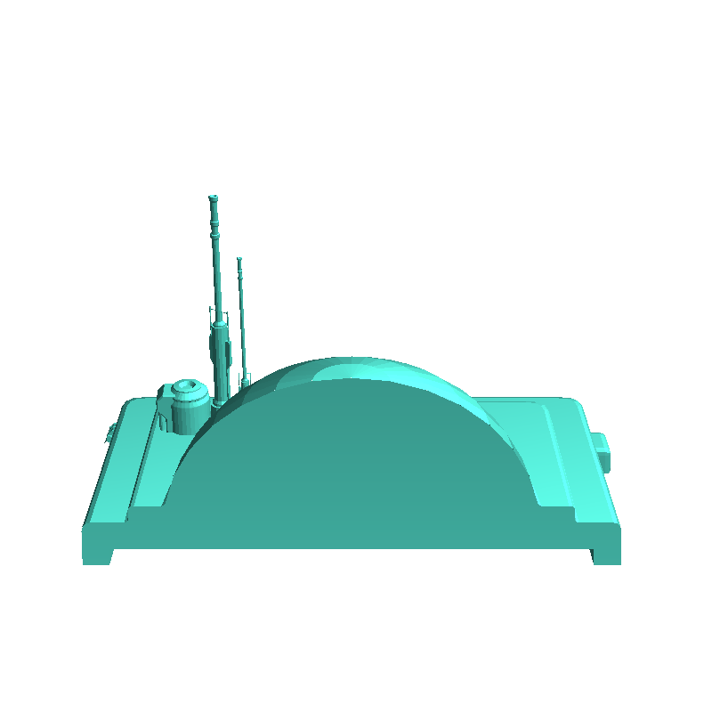Tatooine futuristic house with roof sphere and antennas (6)