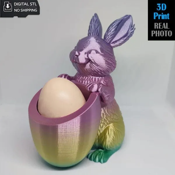 Paashaas STL – 3D-printbare eierhouder in paashaasvorm