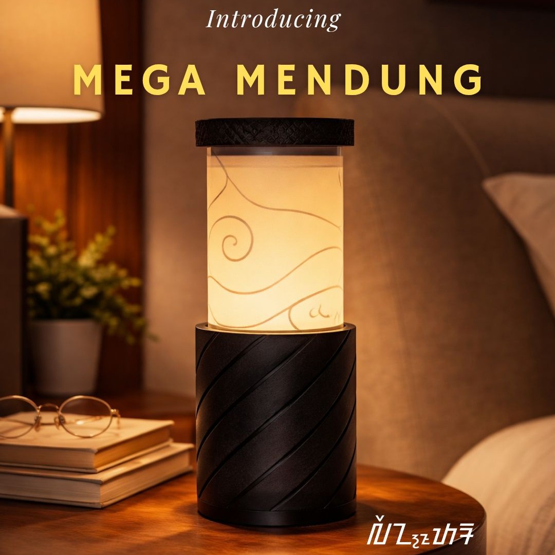 Hidden Lamp Cylinder - Batik Megamendung