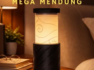 Hidden Lamp Cylinder - Batik Megamendung