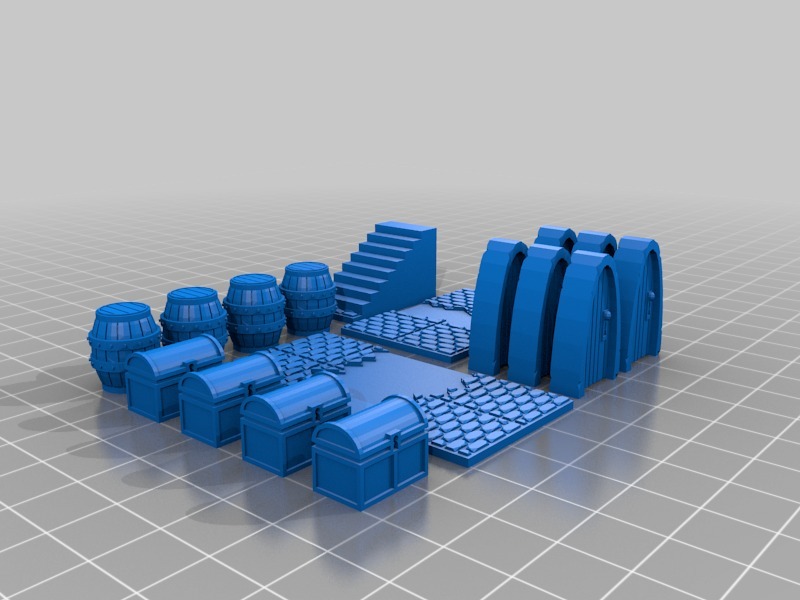 Free Miniature Games & Accessories STL Download - Modular Dungeon Tiles ...