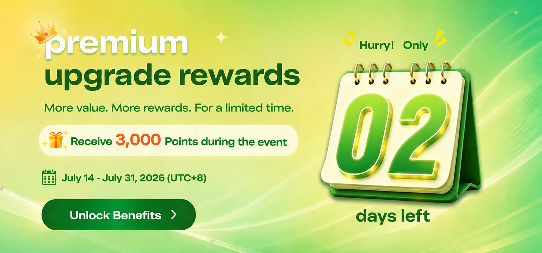 premium upgrade rewards