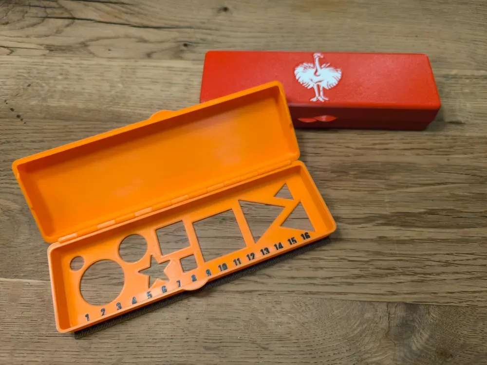 Custom Pencil Case with Stencil & Ruler

