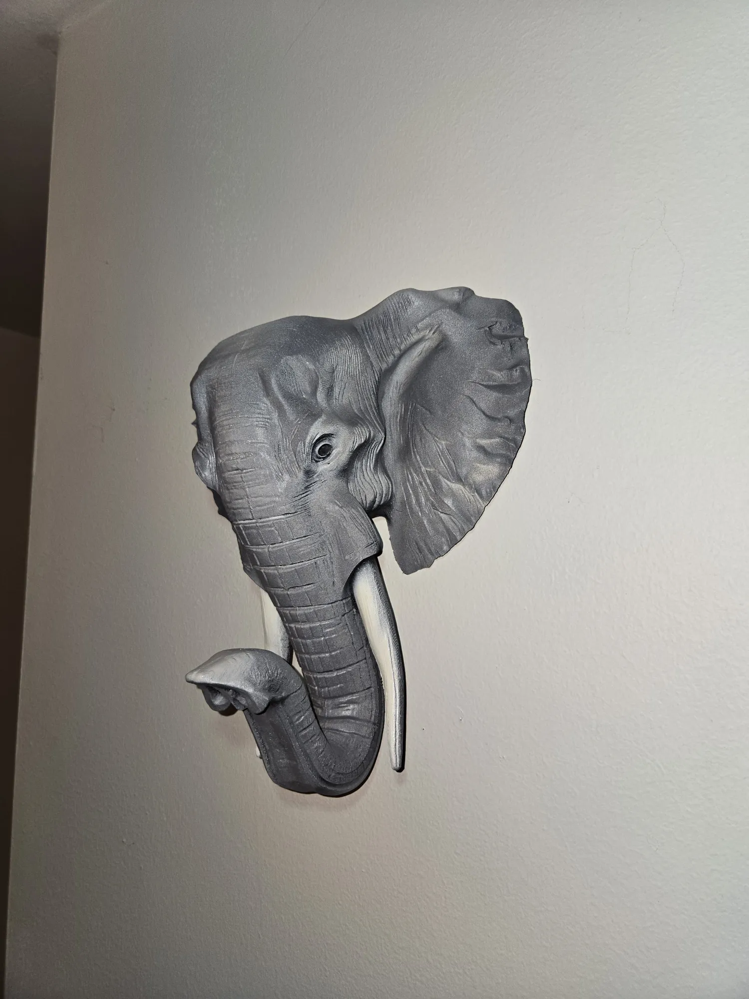 Elephant Head Wall Mount painted-1