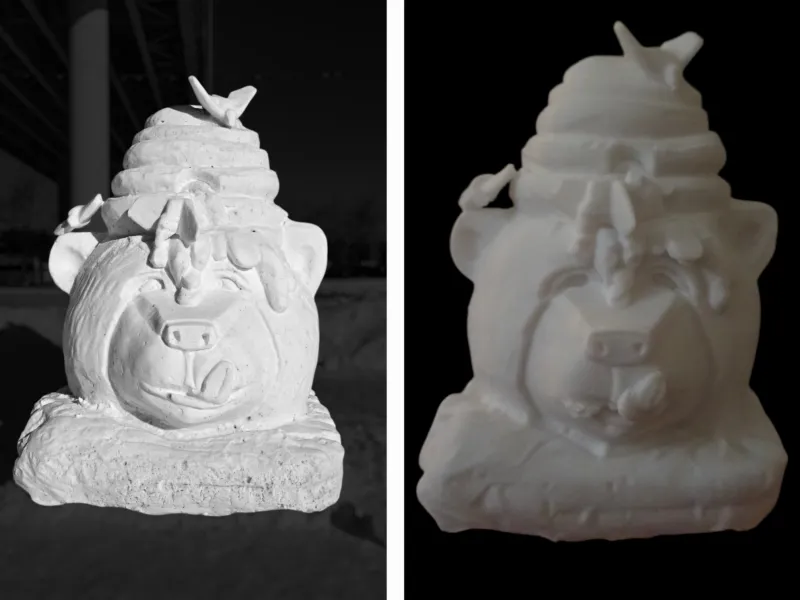 Scultura di Neve Orso Alaska