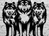 wolf pack 3 wall art-0