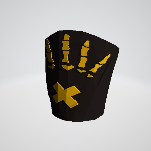Half hand Sap Glove 3d