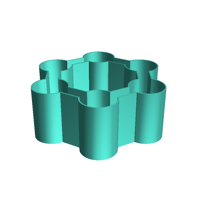 Circle border variation with six circles, nestable box (v1)