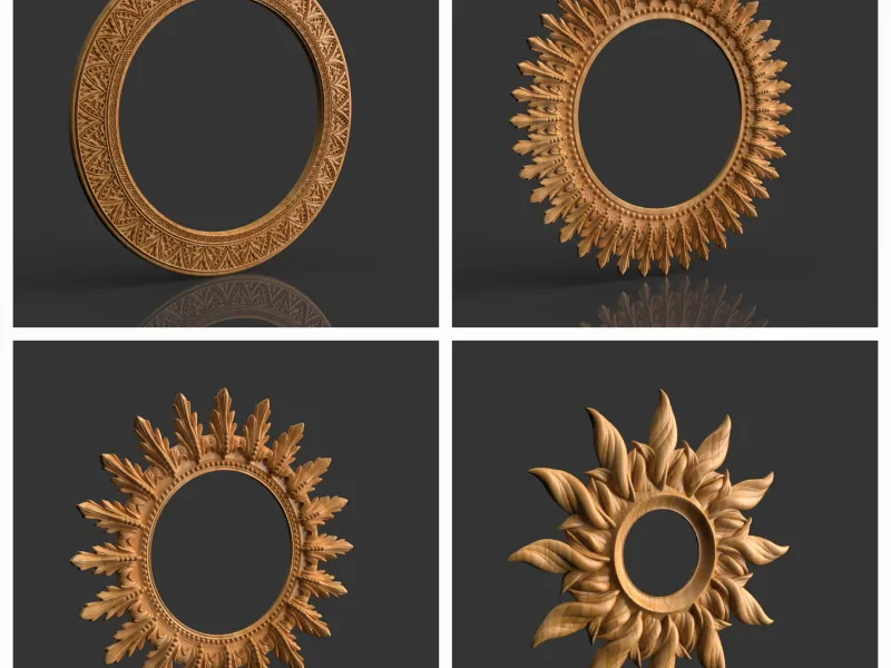 4 models round frames, sun