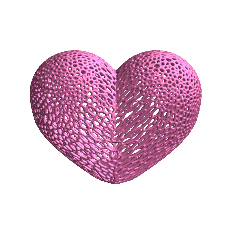 Voronoi Heart Frikarte3D
