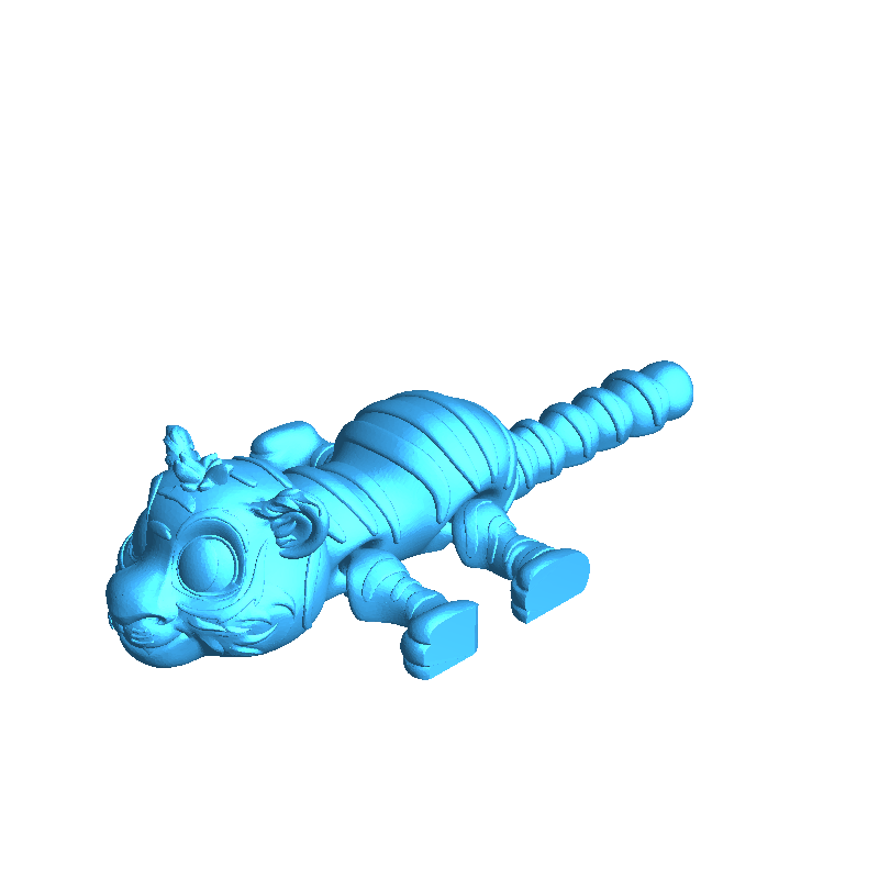 Cute Flexi Tiger Print In Place STL File
