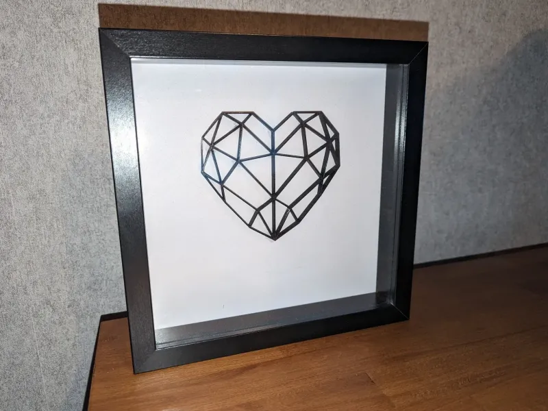 Low Poly Heart Ribba Frame Ikea