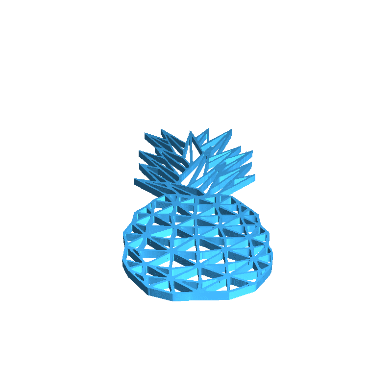 Pineapple wall sculpture 2D