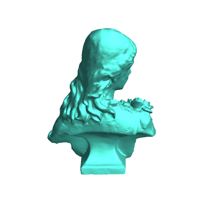Statua di testa di ragazza