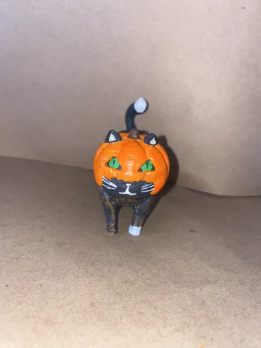 Halloween Print & Paint - Pumpkin Cat-0