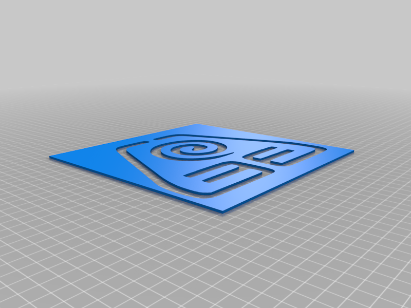 Avatar Earth Kingdom symbol stencil