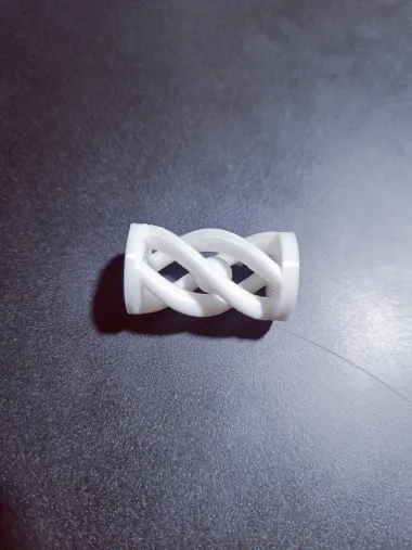 Captive Ball with a Twist on a Round Base-0