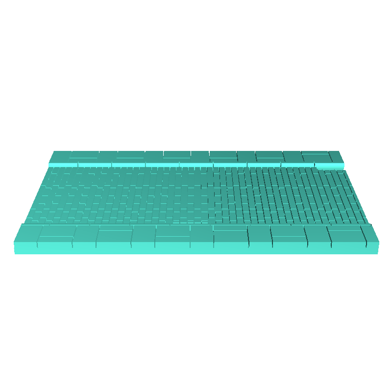 Set of modular paved streets with sidewalks and urban street