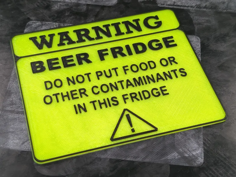 Letrero de refrigerador de cerveza