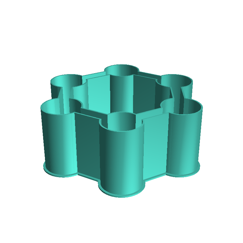 Circle border variation with six circles, nestable box (v1)