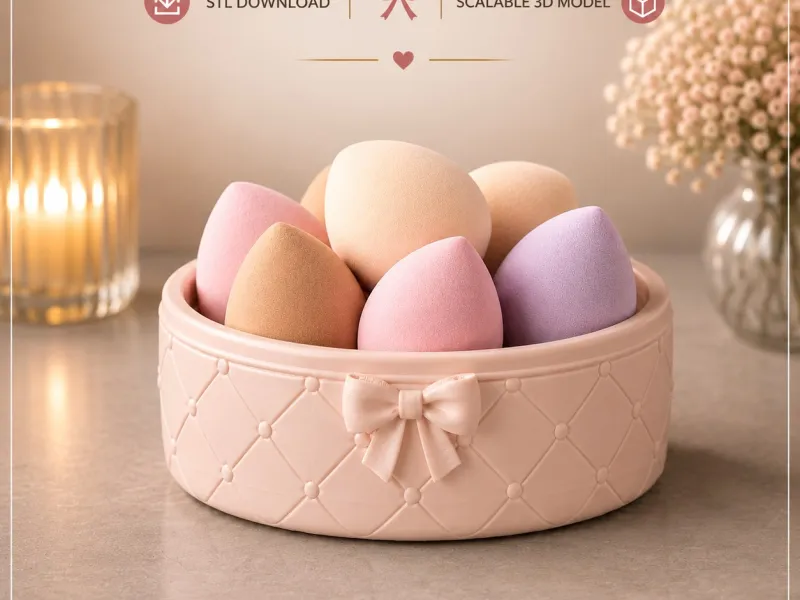 Makeup Sponge Holder , Makeup Organizer , Cosmetic Organizer